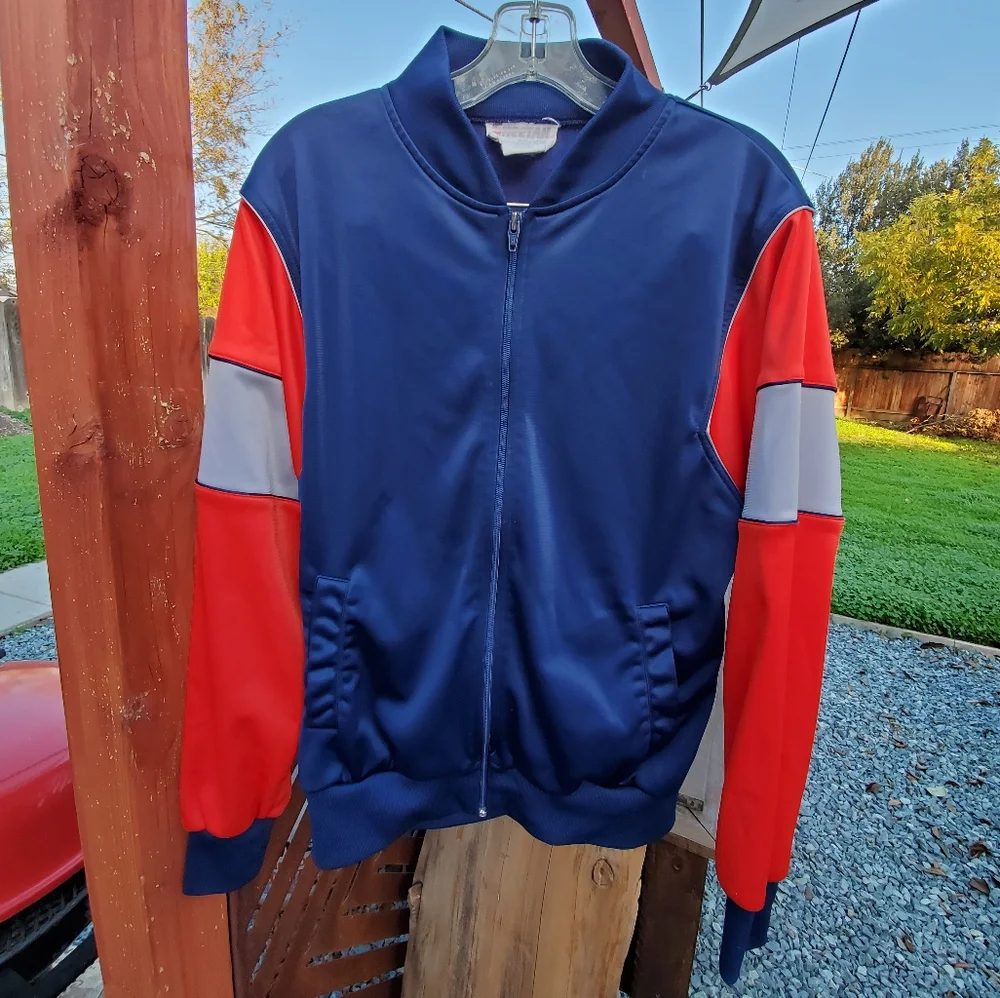 Vintage Cheetah Sport by Mervyn's track suit top. Medium. Used. Bright. …